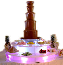 Fuentes de Chocolate de distintos modelos y bases iluminadas